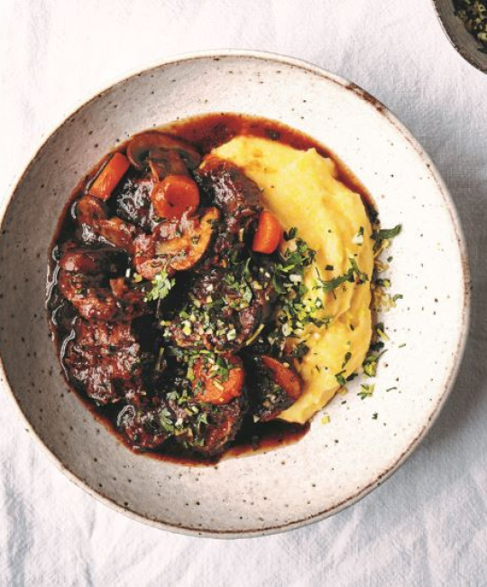 Image for Recipe - Gutsy Beef Stew with Polenta