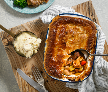 Image for recipe - Game Pie with Mustard Mash