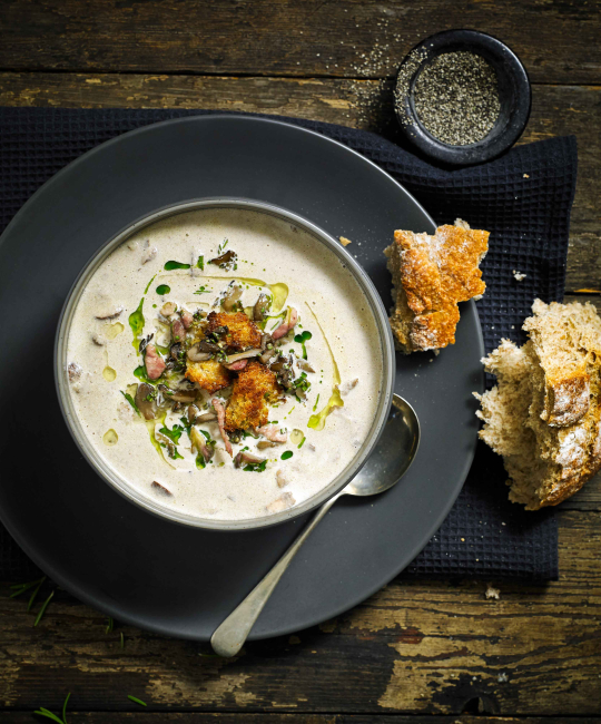Image for Recipe - Roast Pheasant & Mushroom Soup