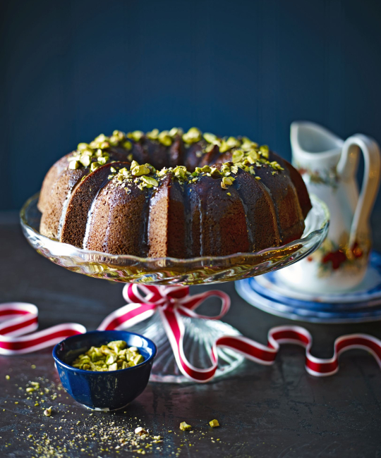 Image for Recipe - Honey & Pistachio Bundt Cake