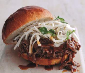 Image for recipe - Slow-Cooked Pulled Venison with Celeriac Slaw
