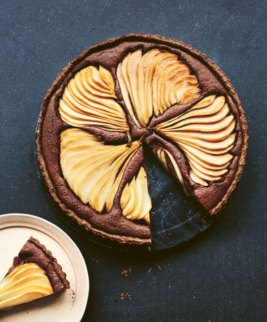 Image for Recipe - Pickled Pear & Chocolate Tart