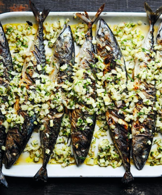 Image for Recipe - James Whetlor’s Barbecued Mackerel with Fennel Dressing