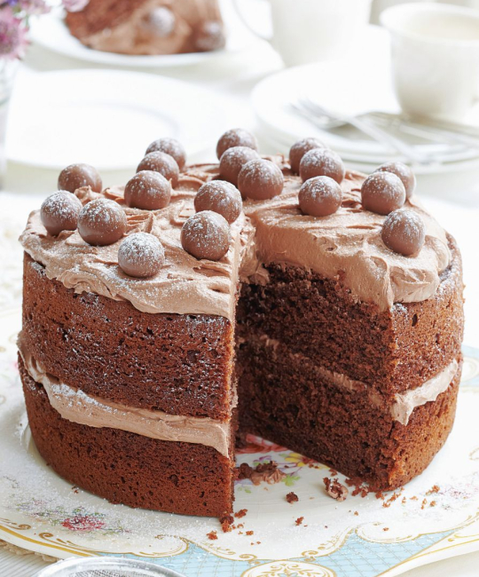 Image for Recipe - Mary Berry’s Malted Chocolate Cake