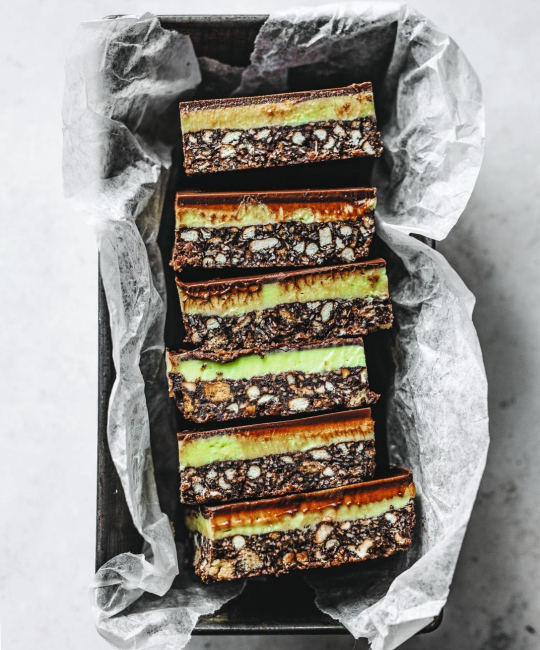 Image for Recipe - Edd Kimber’s Peppermint Chocolate Slices