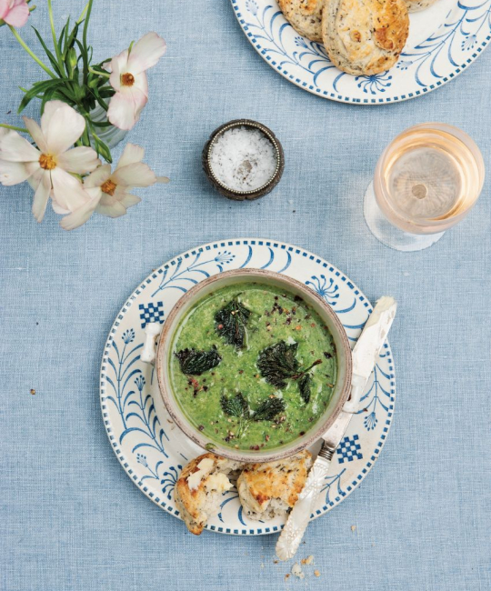 Image for Recipe - Nettle Soup with Seaweed Scones