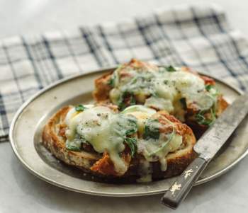 Image for recipe - Tom Kitchin’s Open Partridge and Pancetta Toastie
