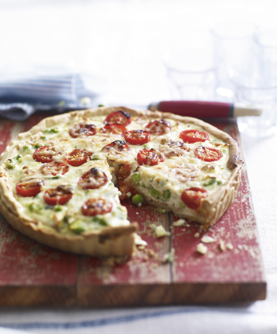 Image for Recipe - Pea, Ricotta & Tomato Picnic Tart