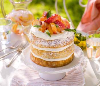 Image for recipe - Peach Bellini Cake