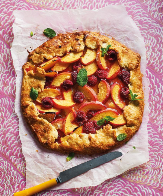 Image for Recipe - Peach & Raspberry Galette