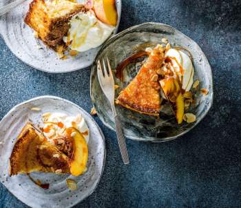 Image for recipe - David Atherton’s Peaches on Ginger Dessert