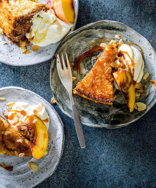 Image for Recipe - David Atherton’s Peaches on Ginger Dessert