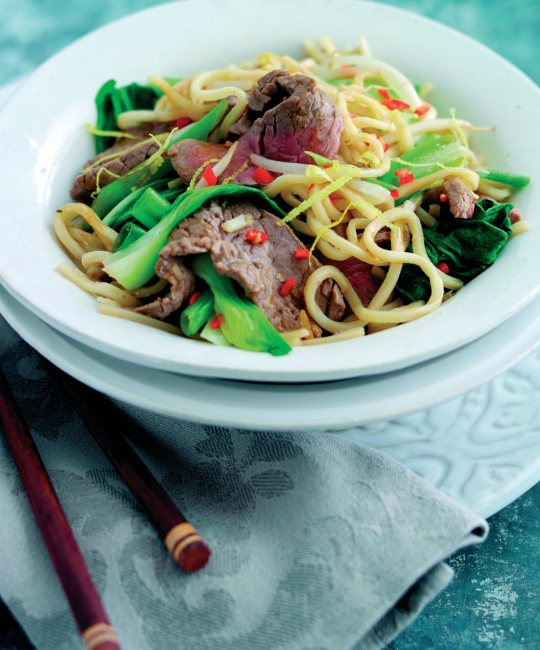 Image for Recipe - Sizzling Beef with Pak Choi Noodles