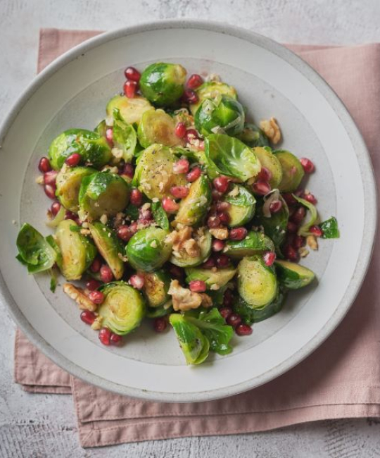 Image for Recipe - Brussel Sprouts with Walnuts & Pomegranate