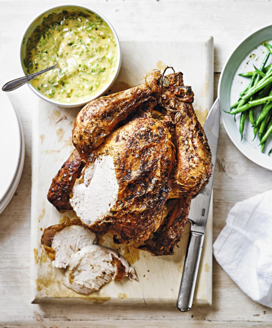Image for Recipe - Roast Chicken with Watercress & Ginger Mayonnaise