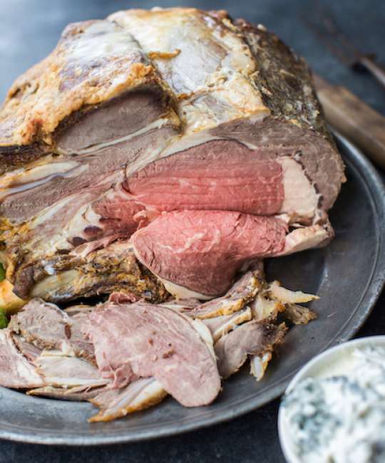Image for Recipe - Perfect Roast Rib of Beef with Watercress Crème Fraiche