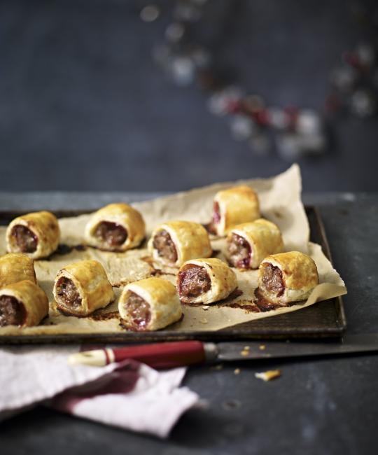 Image for Recipe - Sausage, Cranberry & Chestnut Rolls
