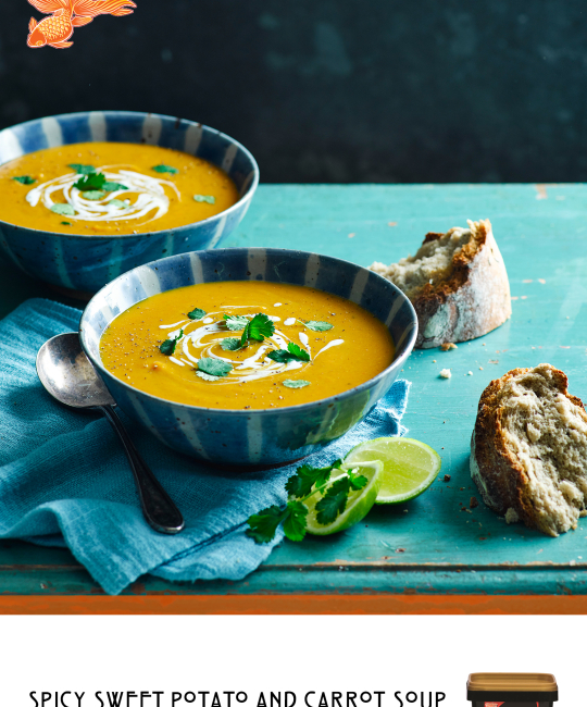 Image for Recipe - Spicy Sweet Potato & Carrot  Soup