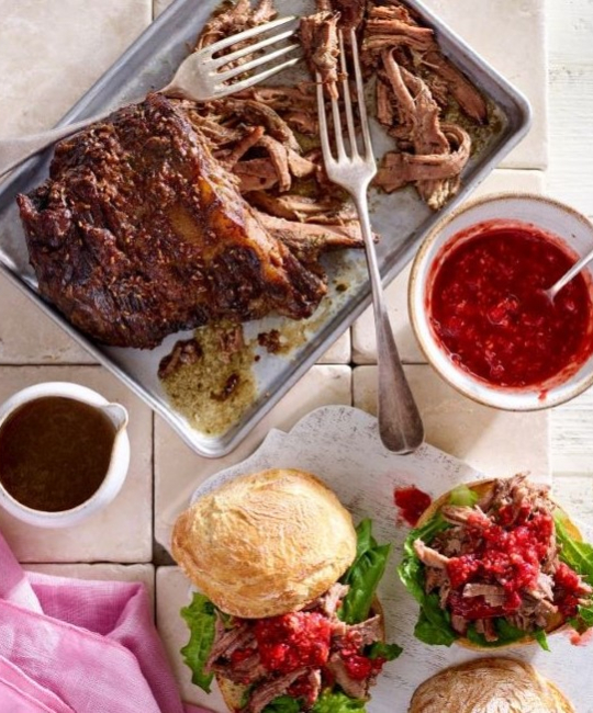 Image for Recipe - Slow Roasted Spicy Raspberry Brisket