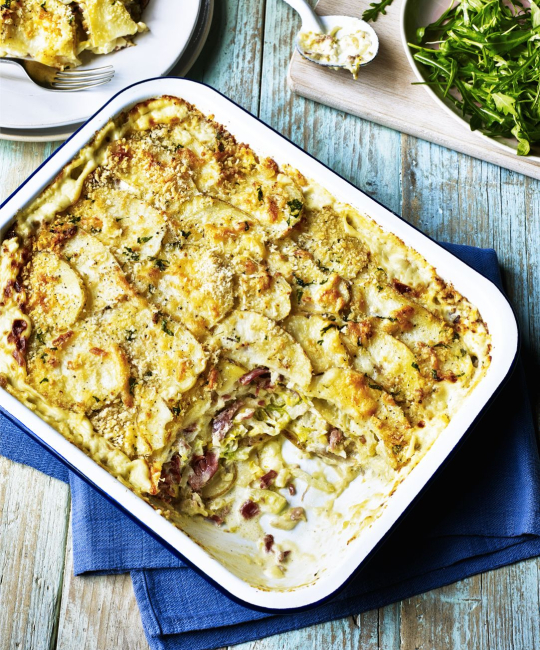 Image for Recipe - Potato, Bacon & Cabbage Gratin