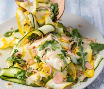 Image for recipe - Summer Courgette Salad with Quick Pickled Shallots