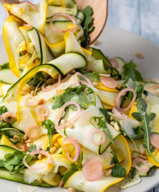 Image for Recipe - Summer Courgette Salad with Quick Pickled Shallots