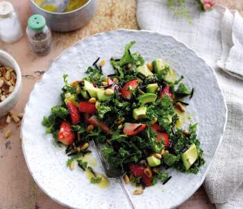 Image for recipe - Superfood Strawberry and Pine Nut Salad
