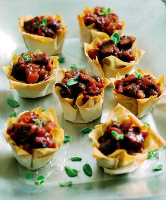 Image for Recipe - Beef, Olive and Red Onion Canapés