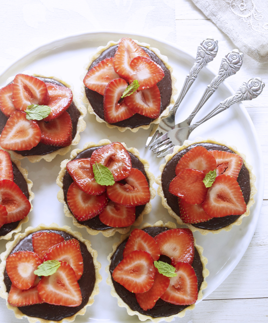 Image for Recipe - Strawberry and Chocolate Tartlets