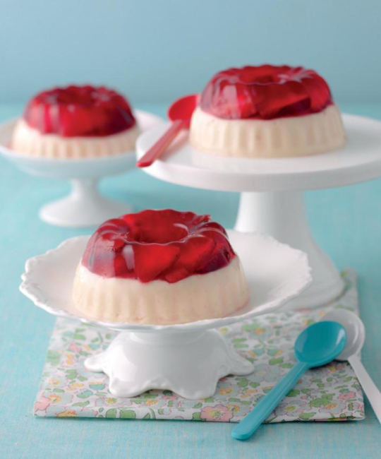 Image for Recipe - Tiered Strawberry Jelly & Custard