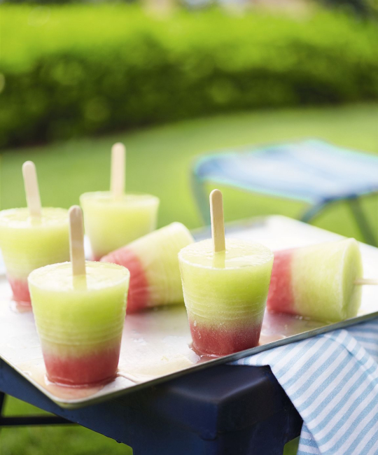 Image for Recipe - Two-Tone Melon Lollies