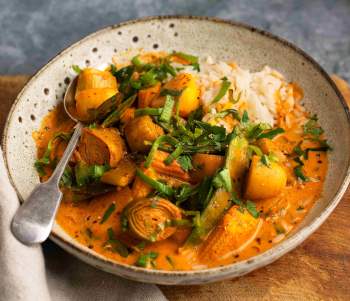 Image for recipe - Vegan Leek, Coconut & Coriander Thai Curry