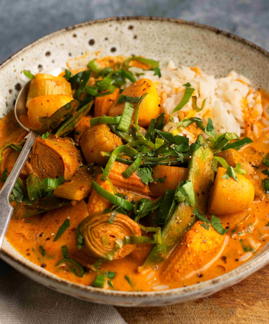 Image for Recipe - Vegan Leek, Coconut & Coriander Thai Curry