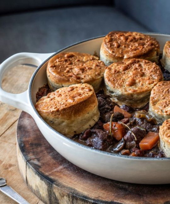 Image for Recipe -  Venison Cobbler with Cheddar & Rosemary Scones