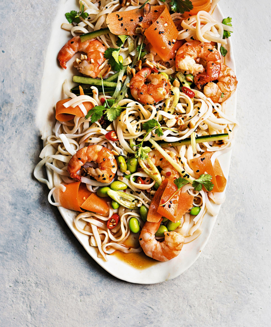 Image for Recipe - Warm Prawn Noodle Salad