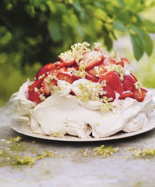 Image for Recipe - Gill Meller’s Strawberry, Lemon & Elderflower Meringue
