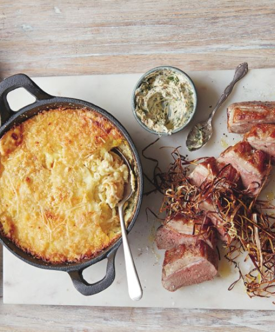 Image for Recipe -    Lamb Fillet Roast in Sumac with Saffron Dauphinois