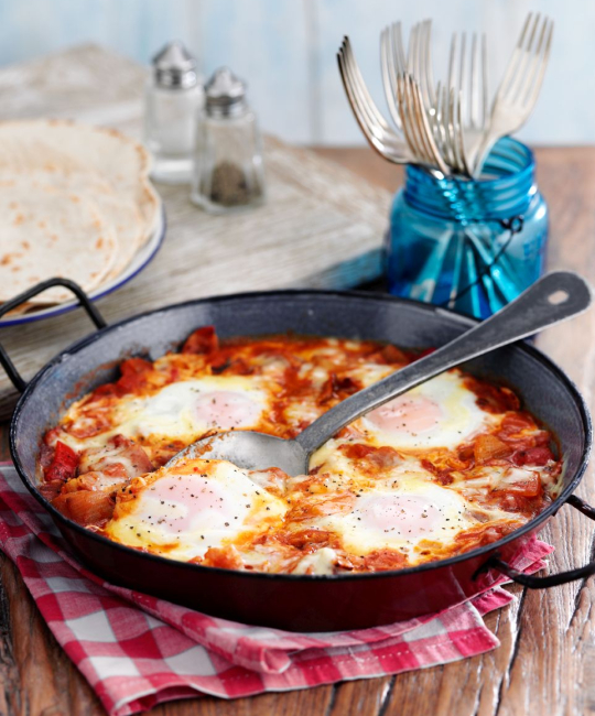 Image for Recipe - Baked Eggs & Bacon