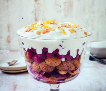 Image for recipe - The Hairy Bikers’ Boozy Syllabub Trifle
