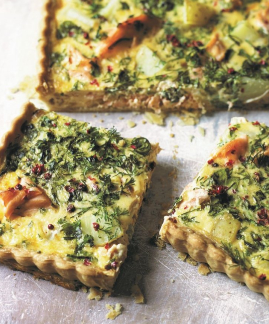 Image for Recipe - Mouthwatering Salmon & Watercress Quiche