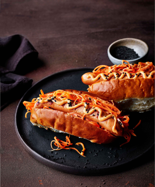 Image for Recipe - Hot Dogs with Pickled Carrot & Spicy Mayo